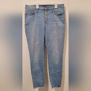 J. Crew Blue Ankle Cropped Jeans with Soft Denim